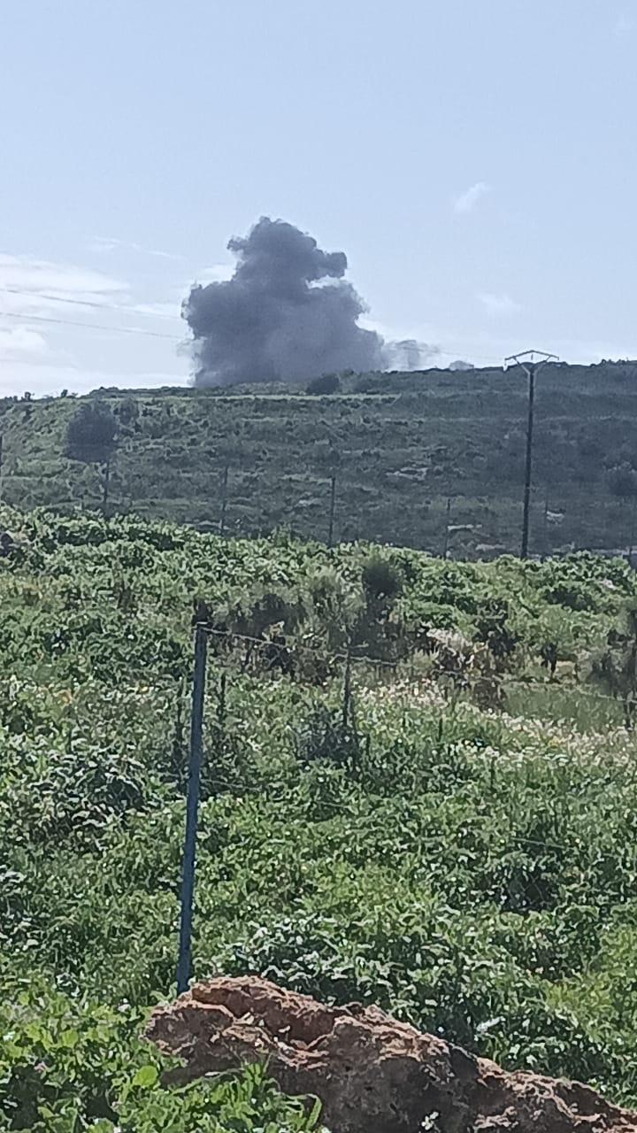 الطيران الحربي الاسرائيلي نفذ غارة جوية جديدة استهدفت خراج علم الشعب جنوبي لبنان